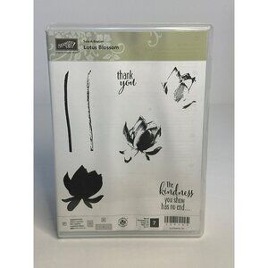 NIB Stampin’ Up! Sale-A-Bration “Lotus Blossom” Set of 7 Cling Stamp Set